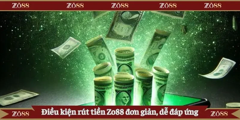 Điều kiện rút tiền Zo88 đơn giản, dễ đáp ứng