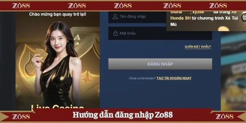 Hướng dẫn đăng nhập Zo88 dễ dàng cho tân thủ